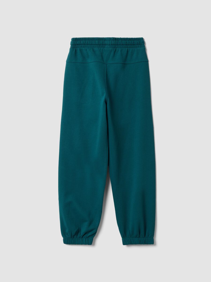 Blue pure cotton joggers_1