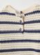 Pure cotton sweater with white and blue stripes regular fit for girls_3