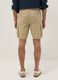 Beige pure cotton cargo shorts, regular fit_2