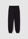 Black boy's jogger trousers in pure organic cotton regular fit_3
