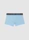 Blue cotton regular fit boxers with print for children_1