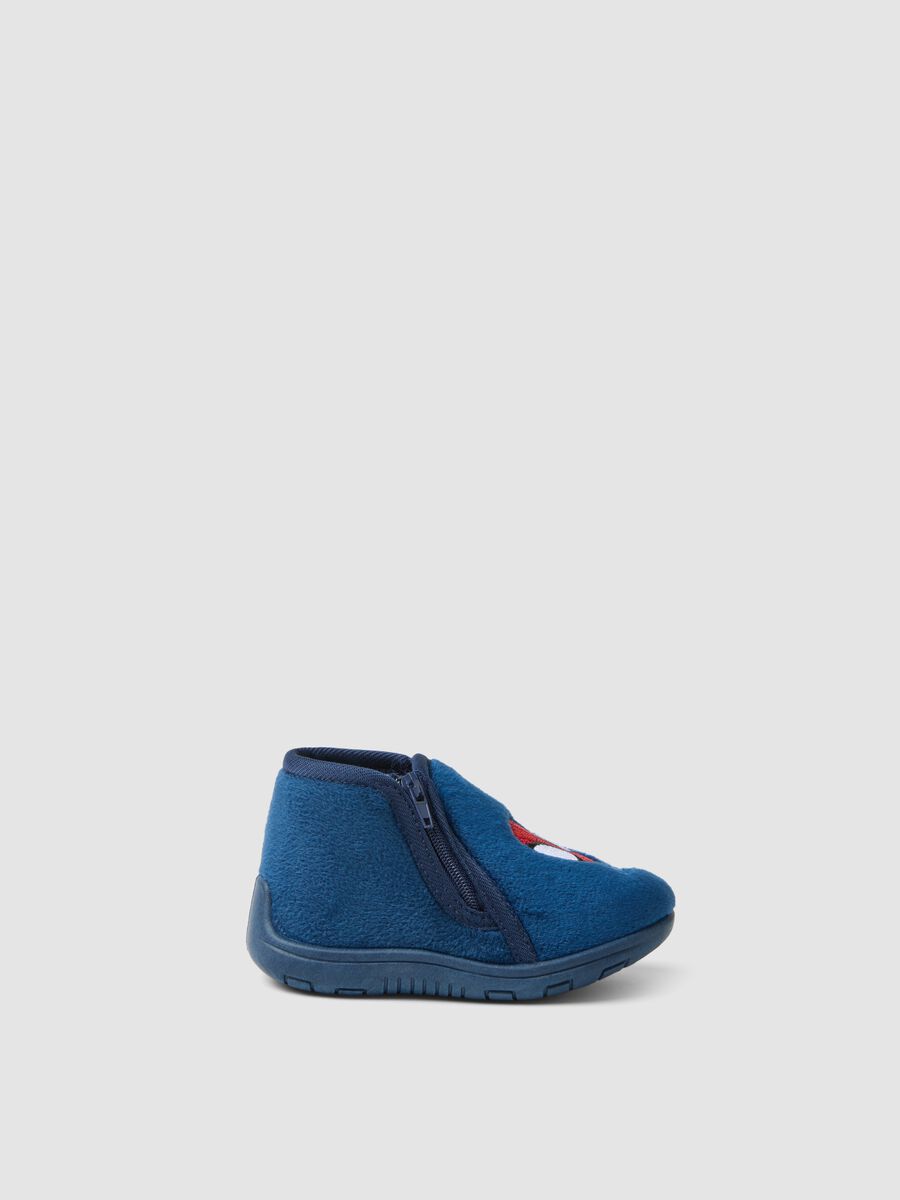 Blue Spidey print slippers for boys_0