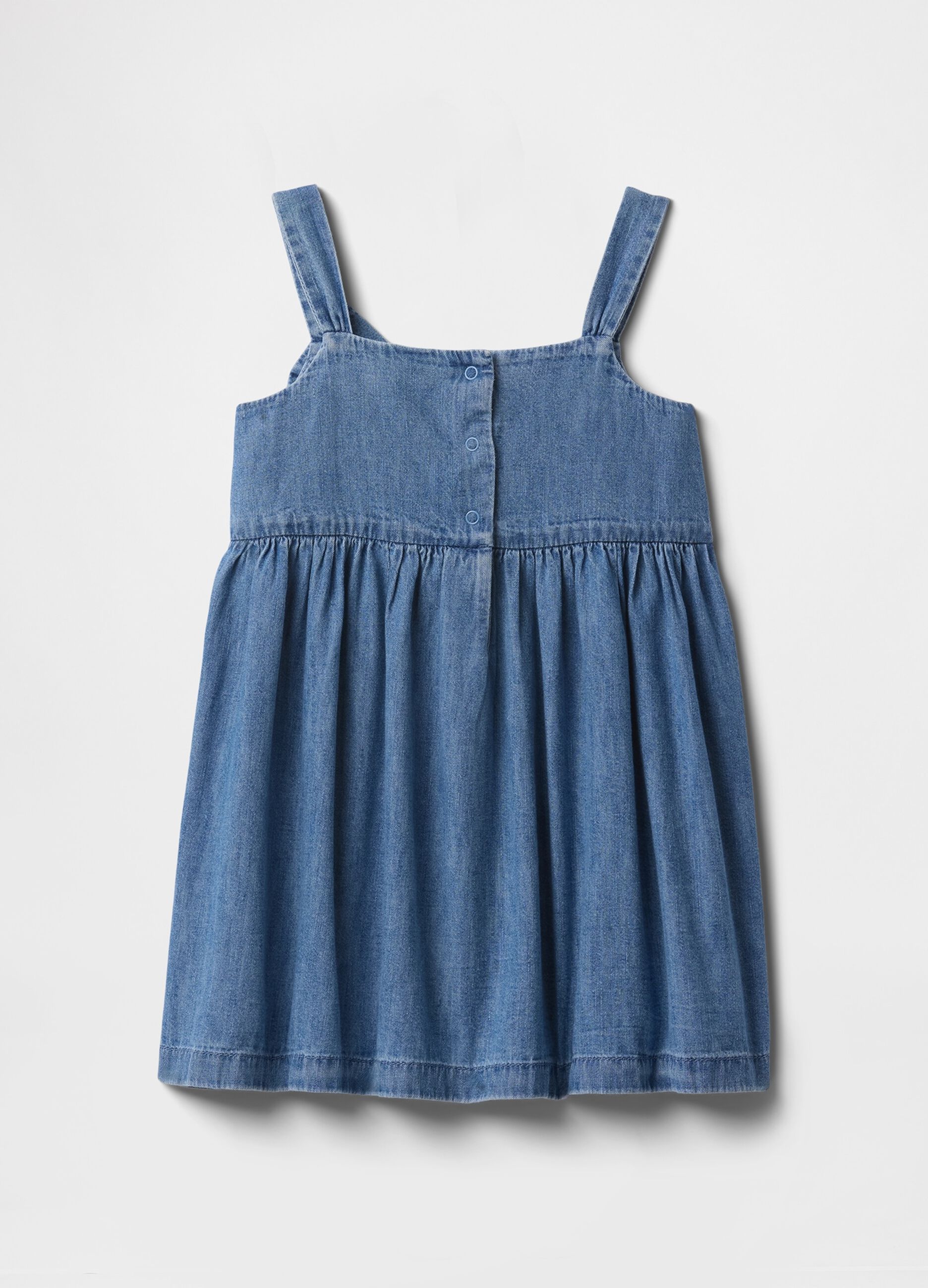 Denim Dress with Bow Detail