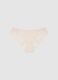 Beige regular fit briefs with lace inserts_4