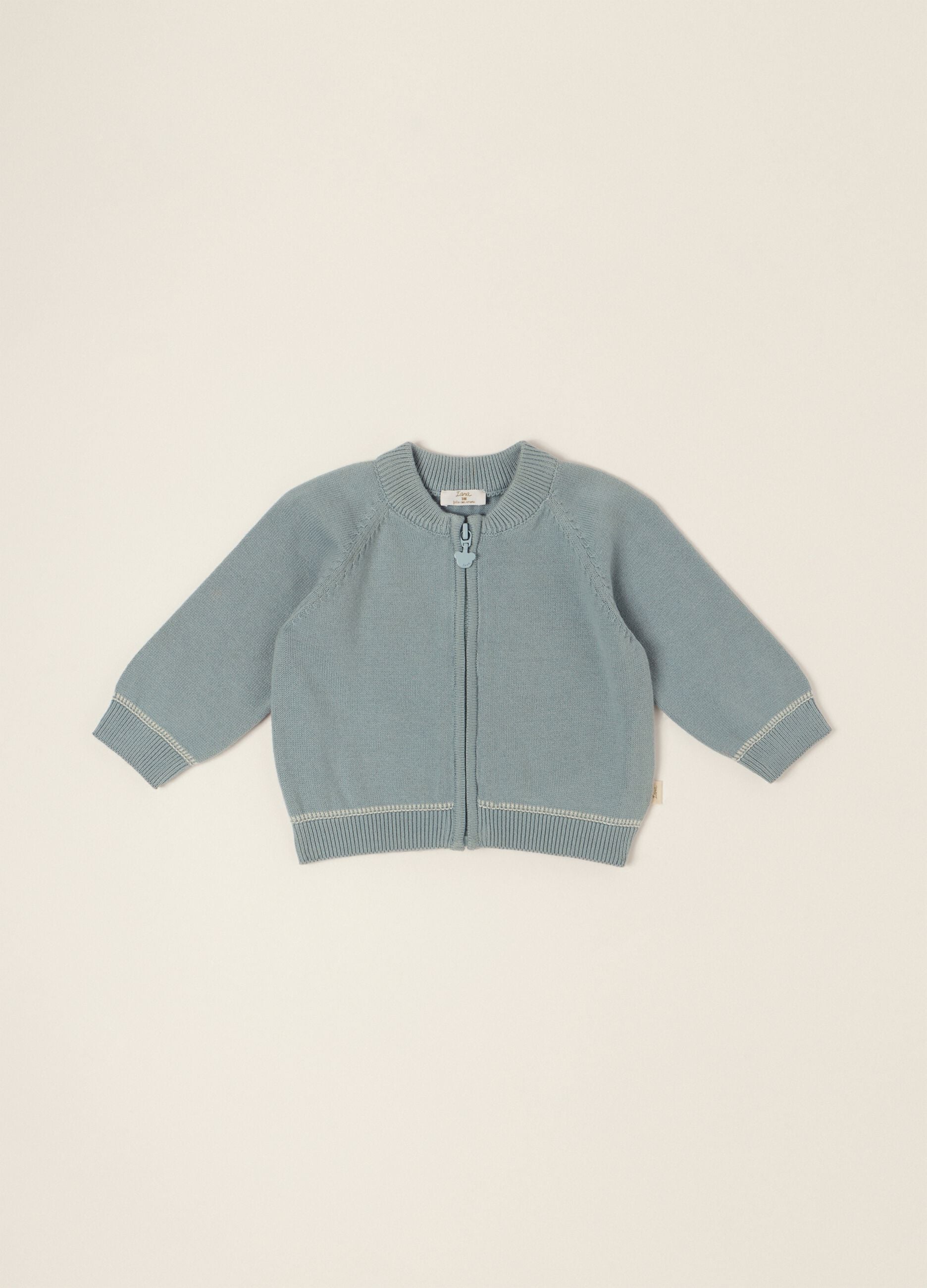 Baby Blue Pure Cotton Cardigan &ndash; Regular Fit