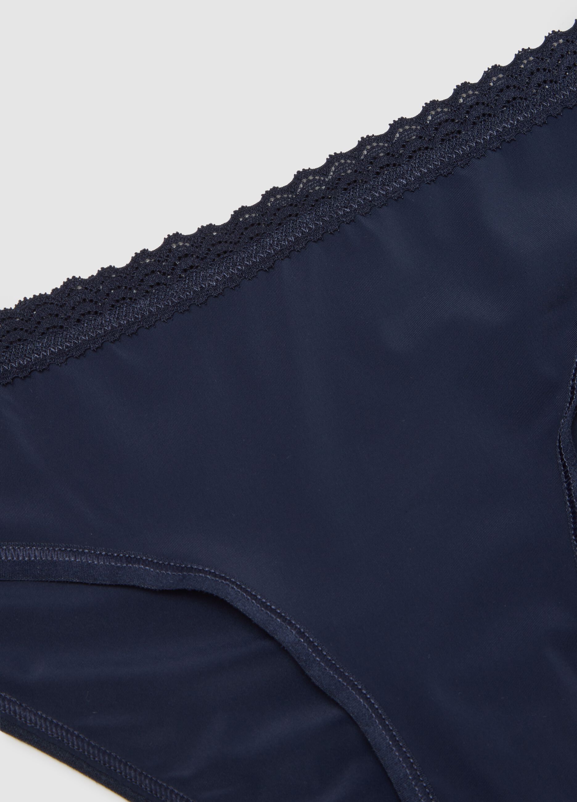 Regular fit blue briefs