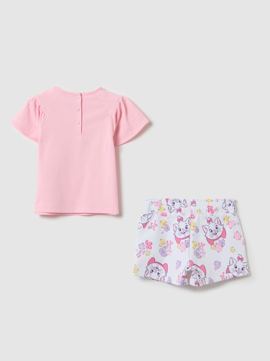 Girls&rsquo; pink regular-fit jogging outfit in cotton_1