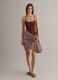 Brown ribbed stretch fabric swimsuit_0