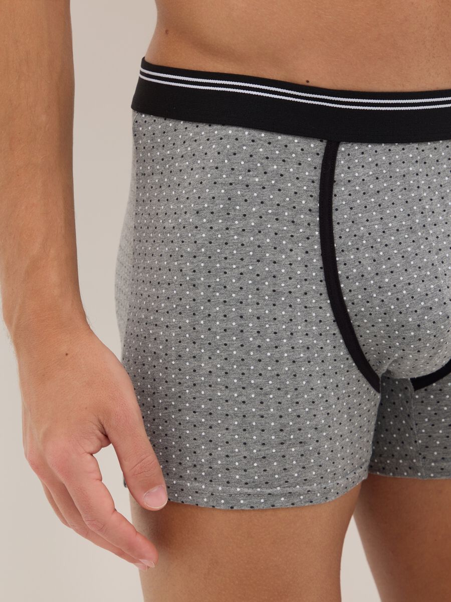 3-pack regular-fit multicolour checked midi boxer shorts in stretch organic cotton_3