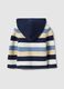 Baby's pure cotton cardigan with multicoloured stripes, regular fit_1