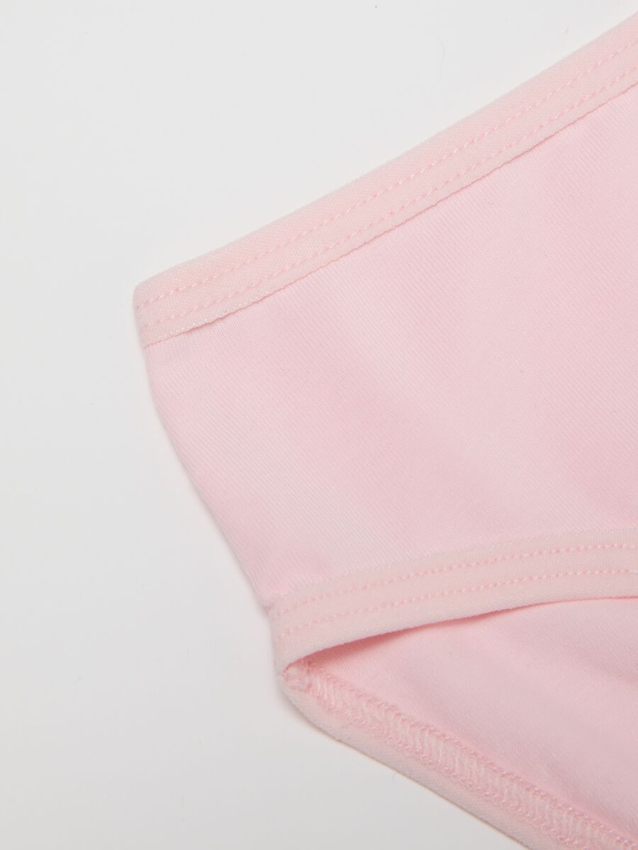 Girls Pink Stretch Cotton Regular Fit Knickers with Unicorn_3