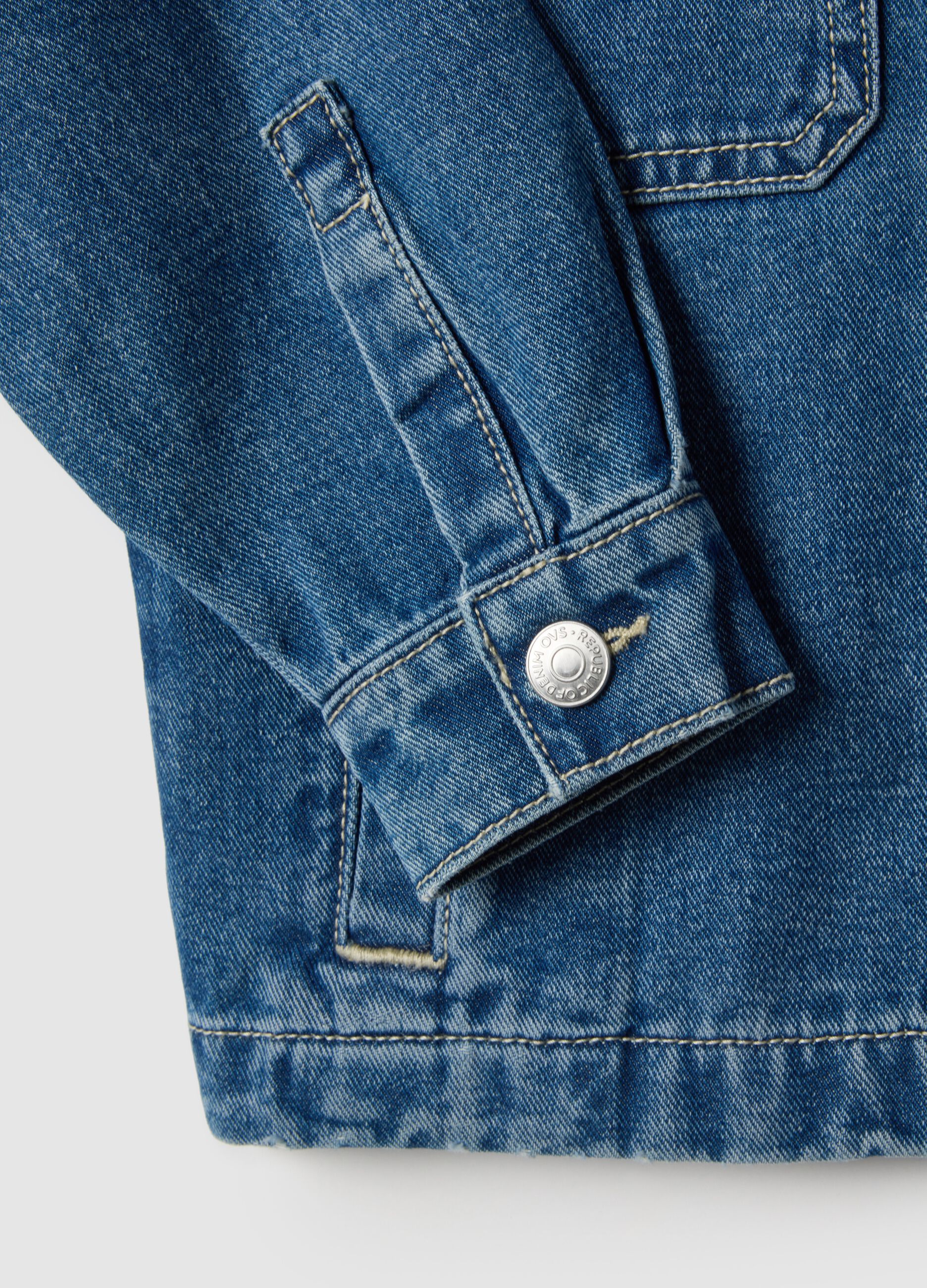 Pure cotton denim jacket regular fit for children