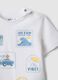 White pure cotton children's T-shirt regular fit with prints_2