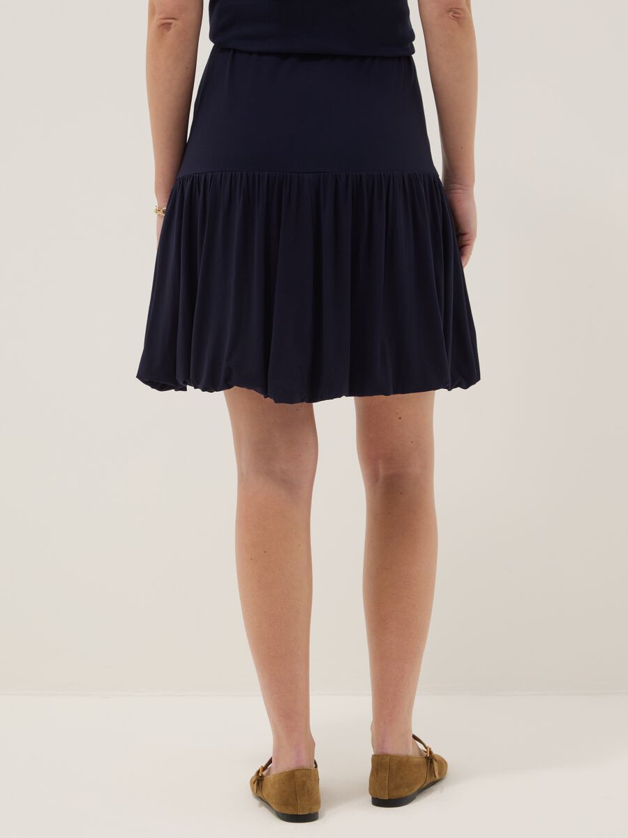Blue maternity skirt in stretch viscose_4