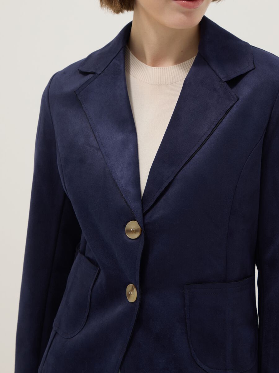 Light blue regular fit jacket with pockets_3