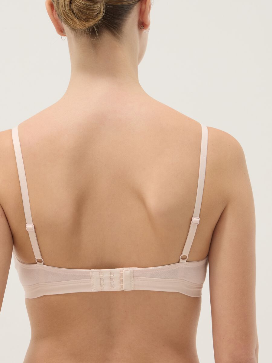 Pink stretchy cotton bra with thin straps_2