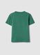 T-shirt in puro cotone verde da bambino oversize fit_1