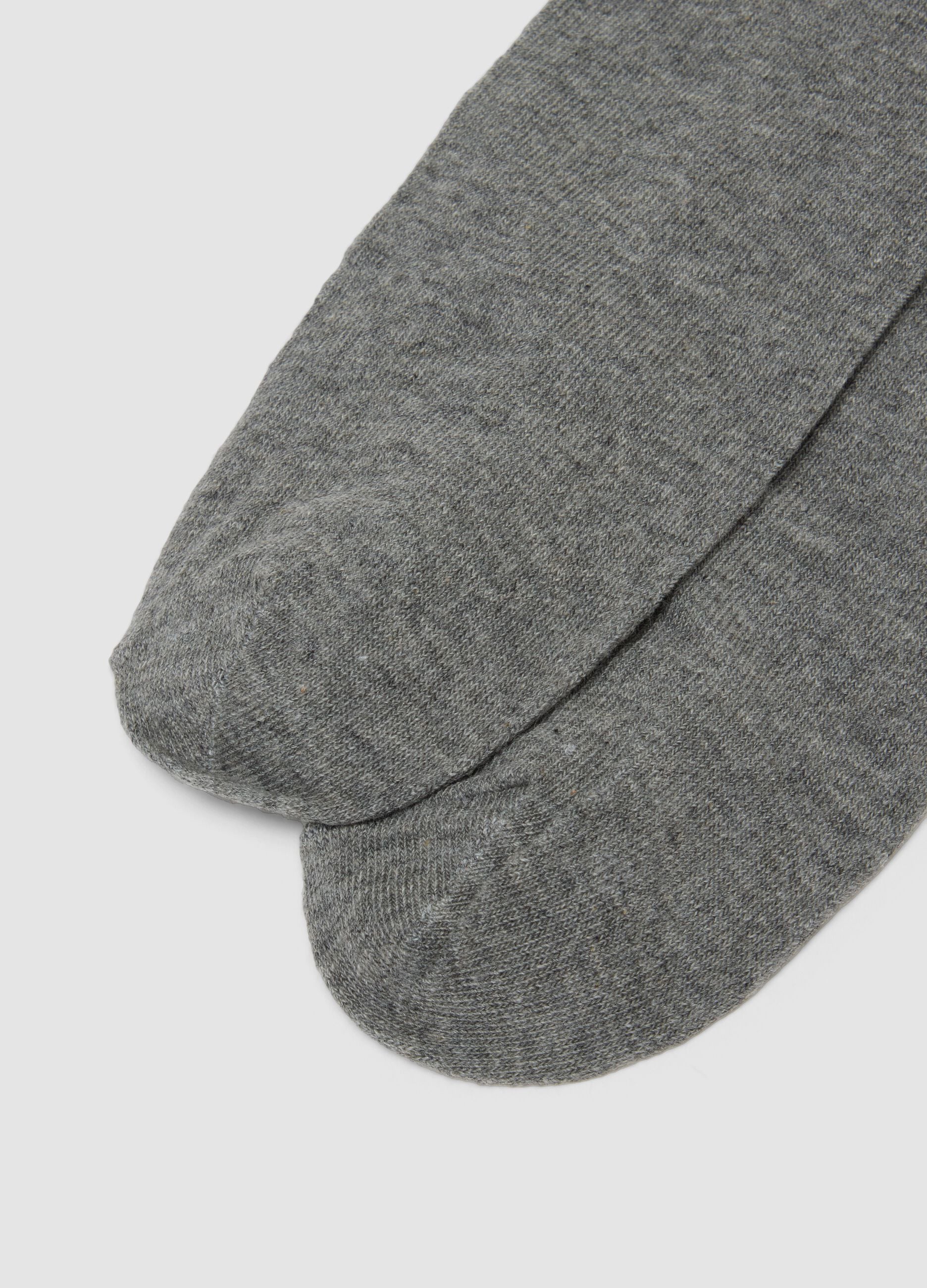 Tripack di calze alla caviglia grigie in cotone organico elasticizzato