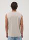Grey crew-neck pure cotton vest, relaxed fit_3