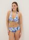 Blue bikini bottoms in stretch fabric with side ties_0