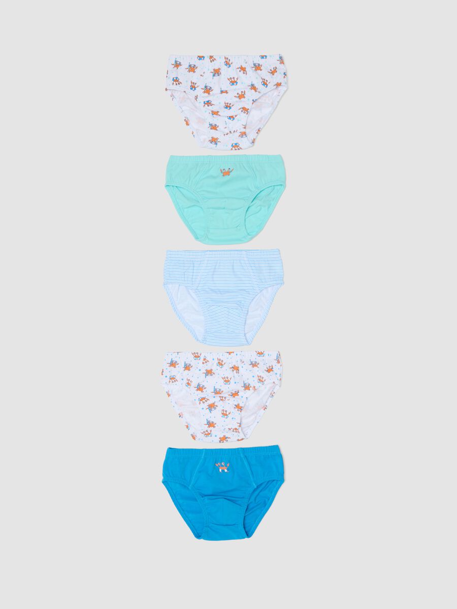 Kids&rsquo; multicolour pure cotton slip multipack_0