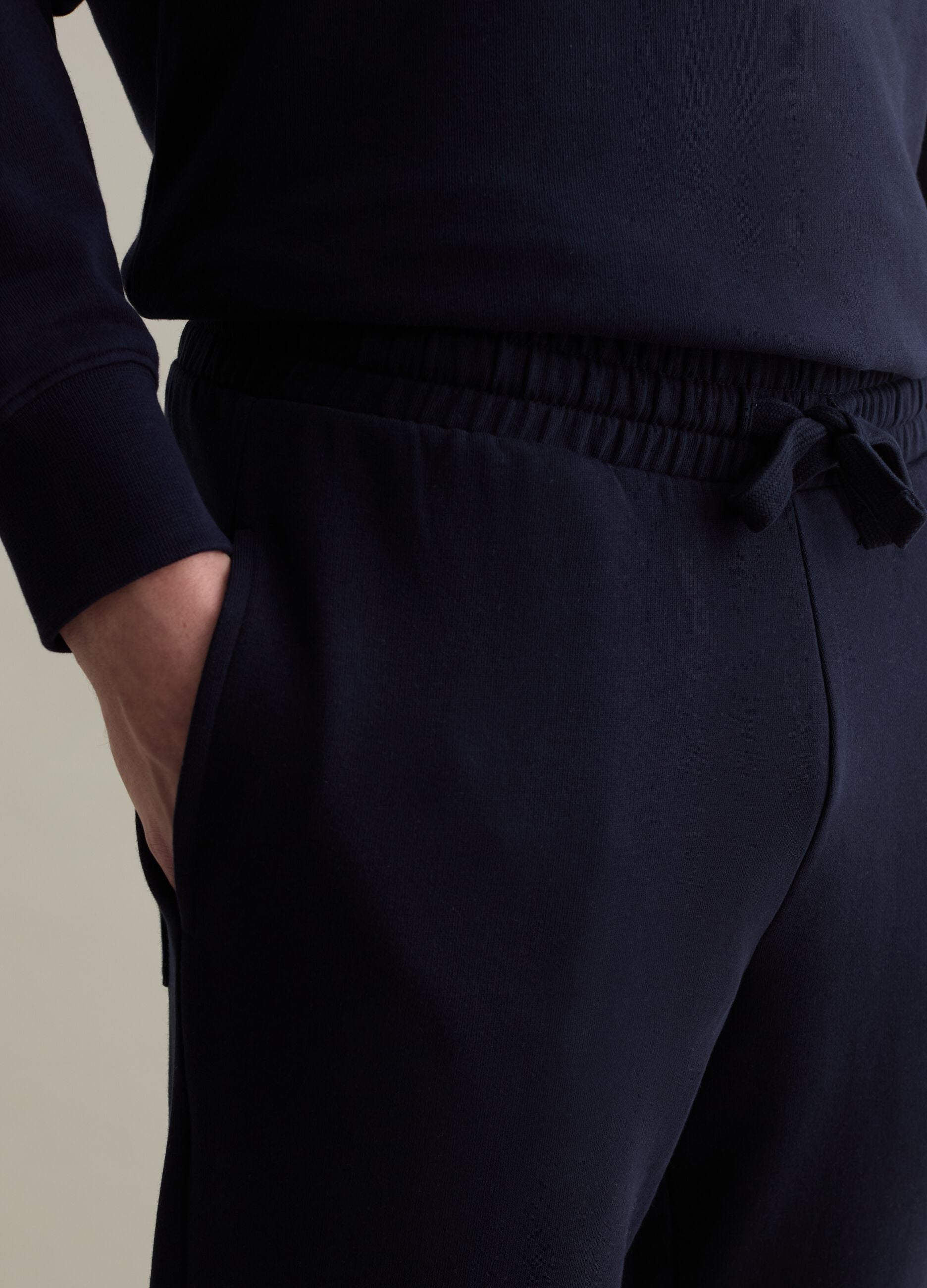 French terry joggers with drawstring