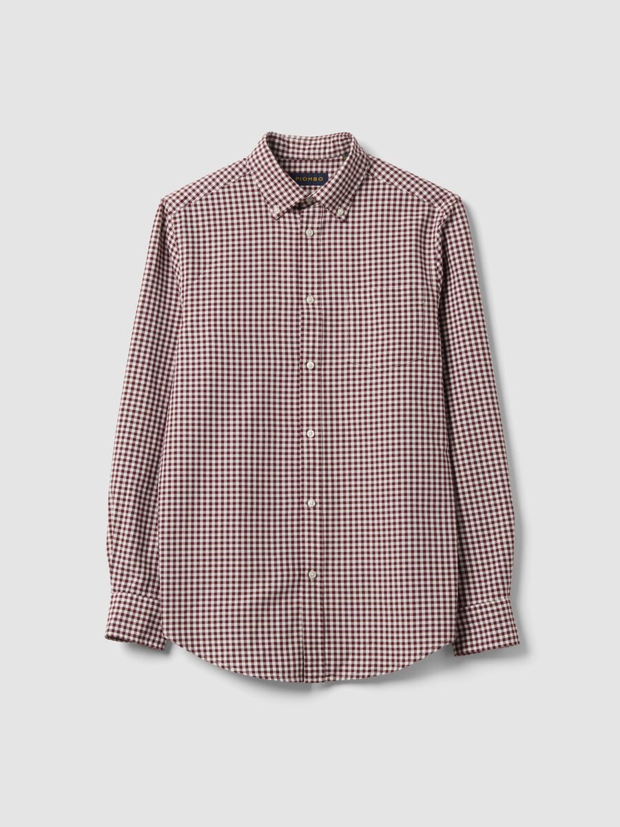 Camicia oxford multicolor a quadri in puro cotone regular fit_4