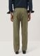 Green pure cotton carrot-fit chino trousers_2