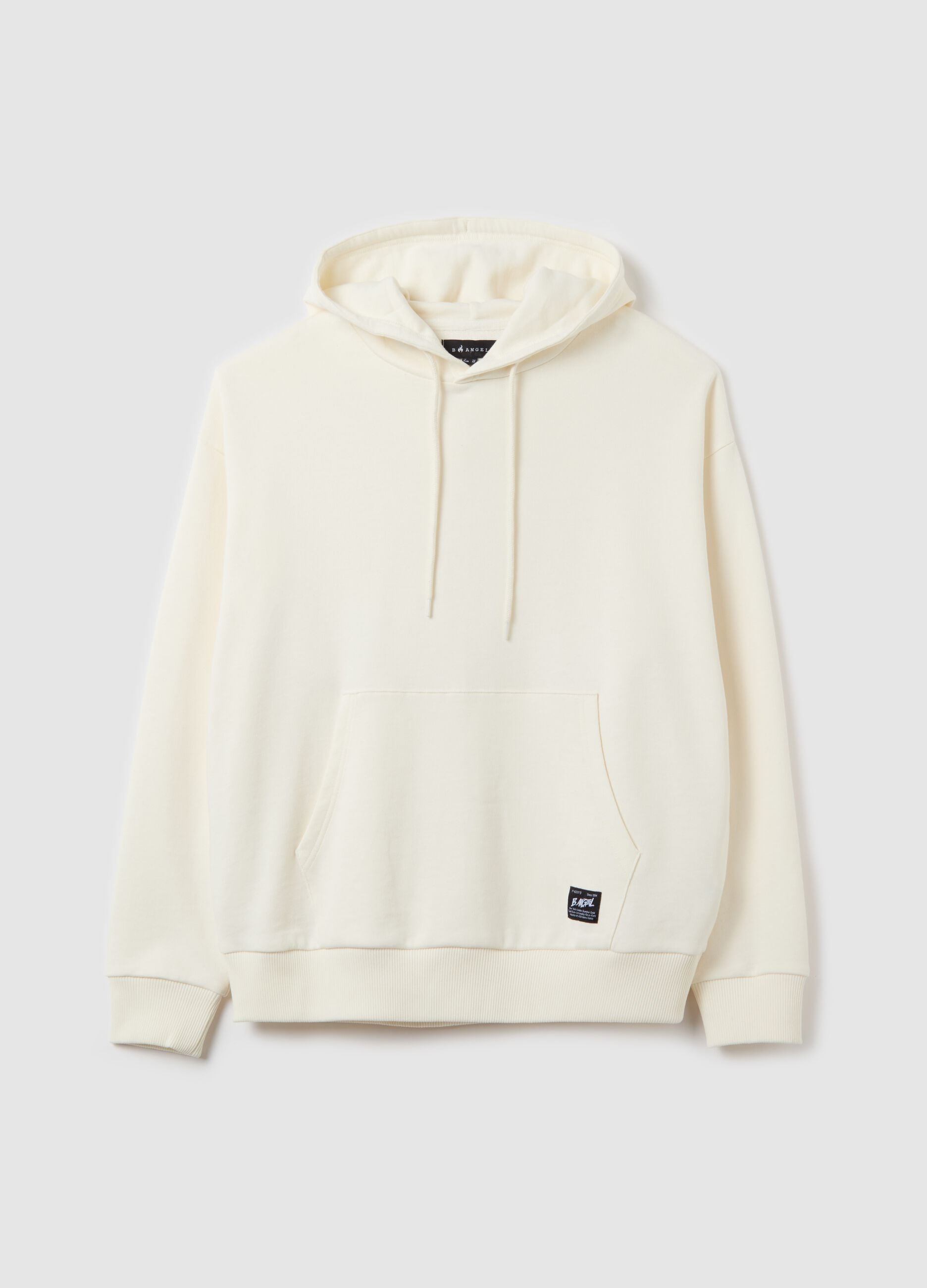 Over-fit cotton hoodie.