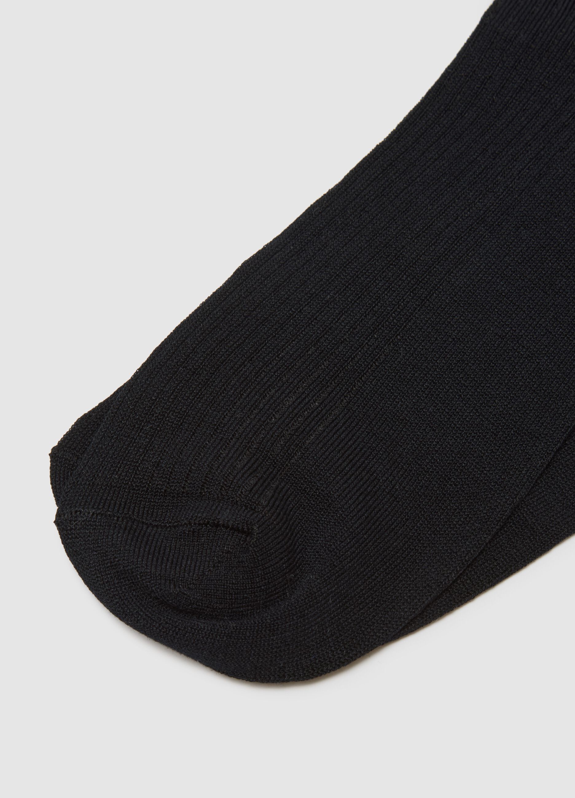 Bipack of short black cotton blend socks with comfortable fit
