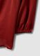 Red ramie and lyocell blend shirt with V-neck, regular fit_5