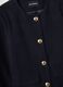 Blue viscose blend blazer in regular fit with gold buttons_5