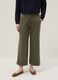Green stretchy cotton blend wide leg trousers regular fit_1
