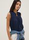 Blue pure viscose regular-fit shirt with embroidered texture_0