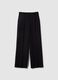 Black viscose blend flare trousers_4