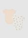 Baby Pack of Multicolor Bodysuits in Pure Cotton with Prints_1