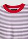 Green and white T-shirt in pure cotton regular fit_5