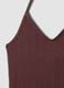 Short brown pure cotton tank top_5