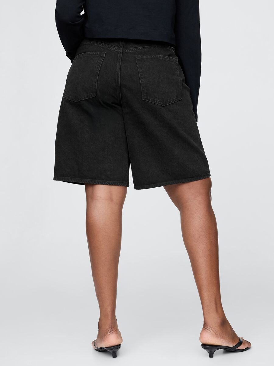 Black denim shorts_5