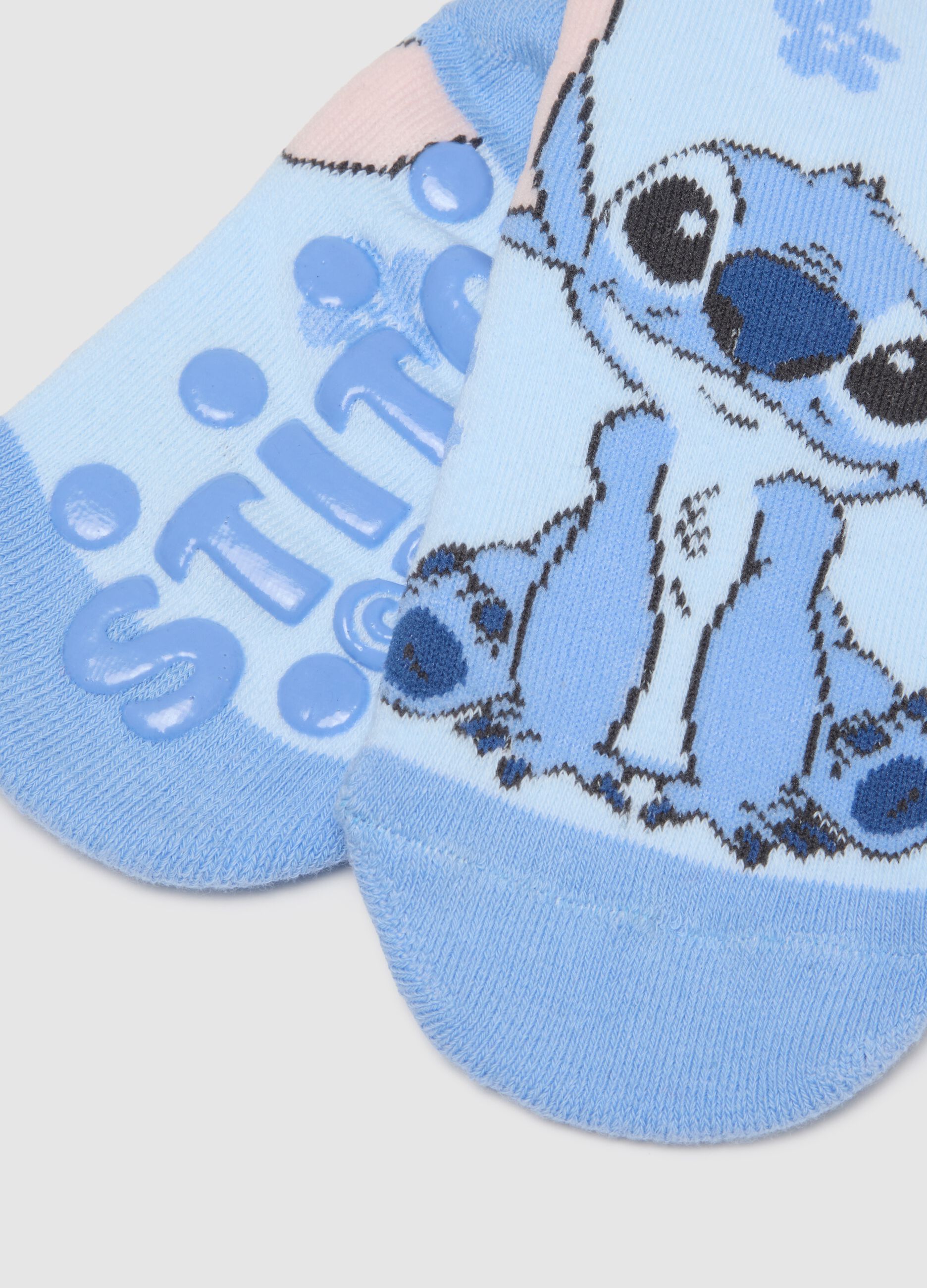 Girl's colourful short cotton blend socks - 2-pack with designs