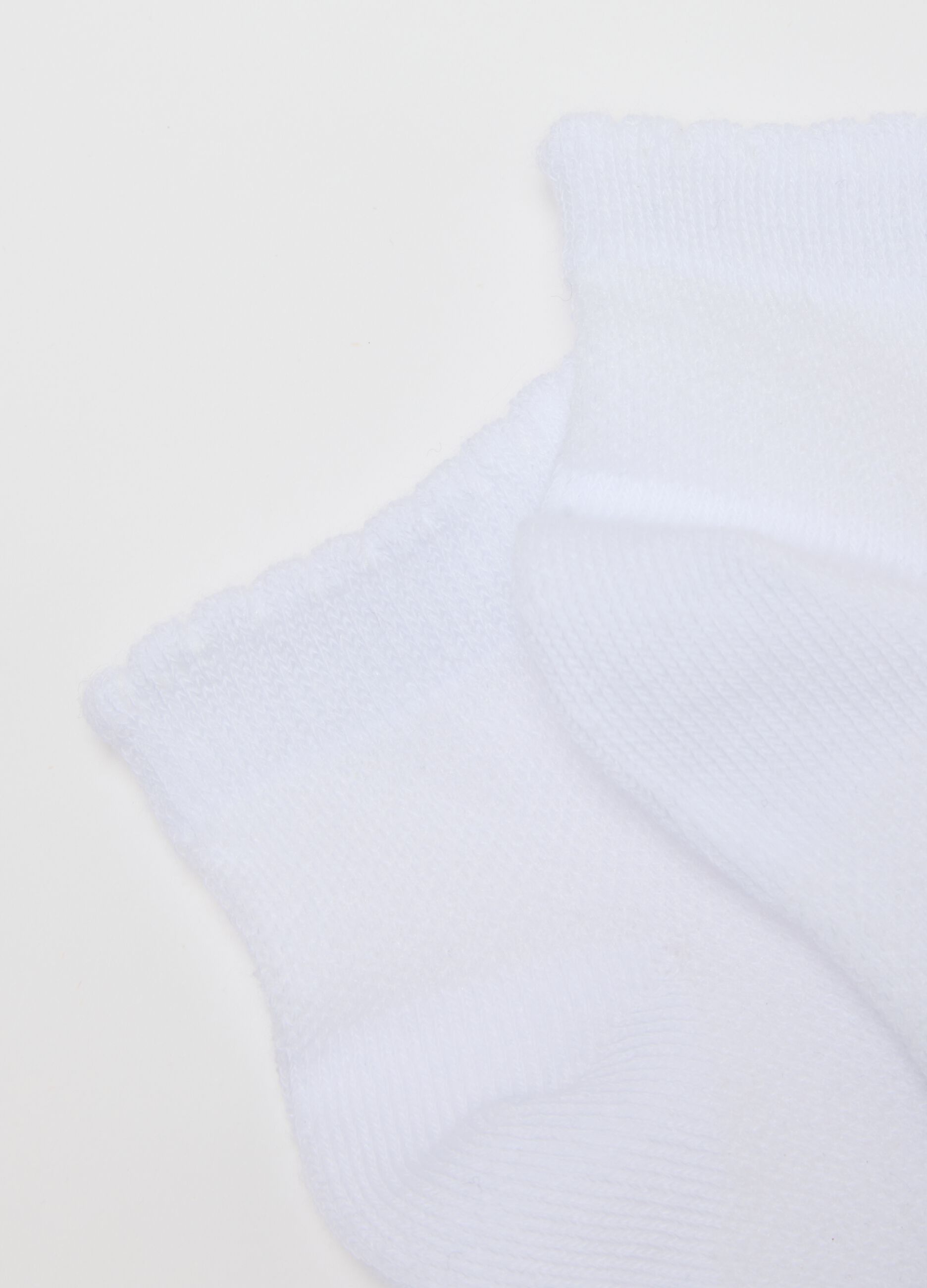 Twin pack of regular fit multicolour cotton blend short socks for newborns