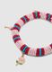 Multicolour glass bead bracelet with charms_1