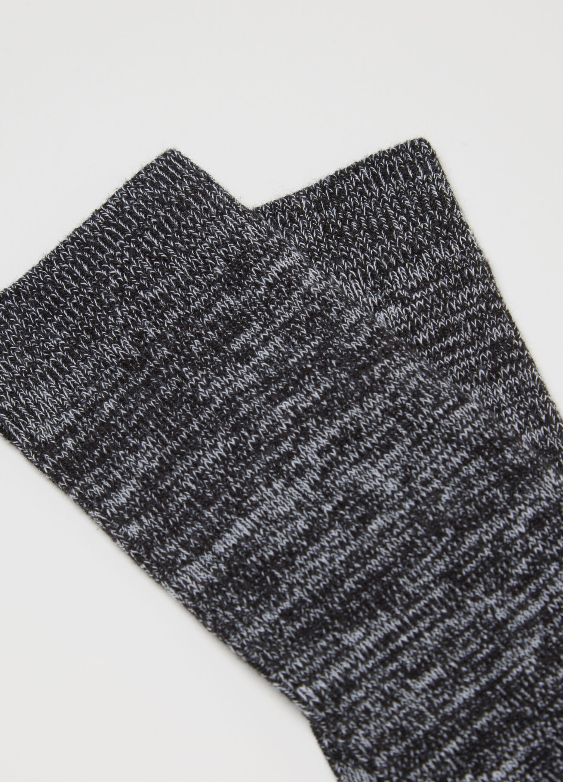 Grey midi cotton blend socks