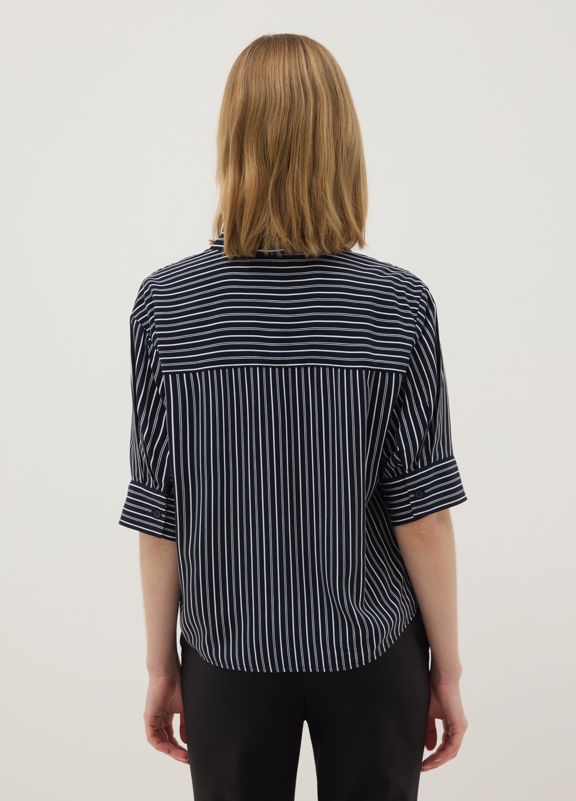Regular Fit Multi-Colour Striped Pure Viscose Shirt
