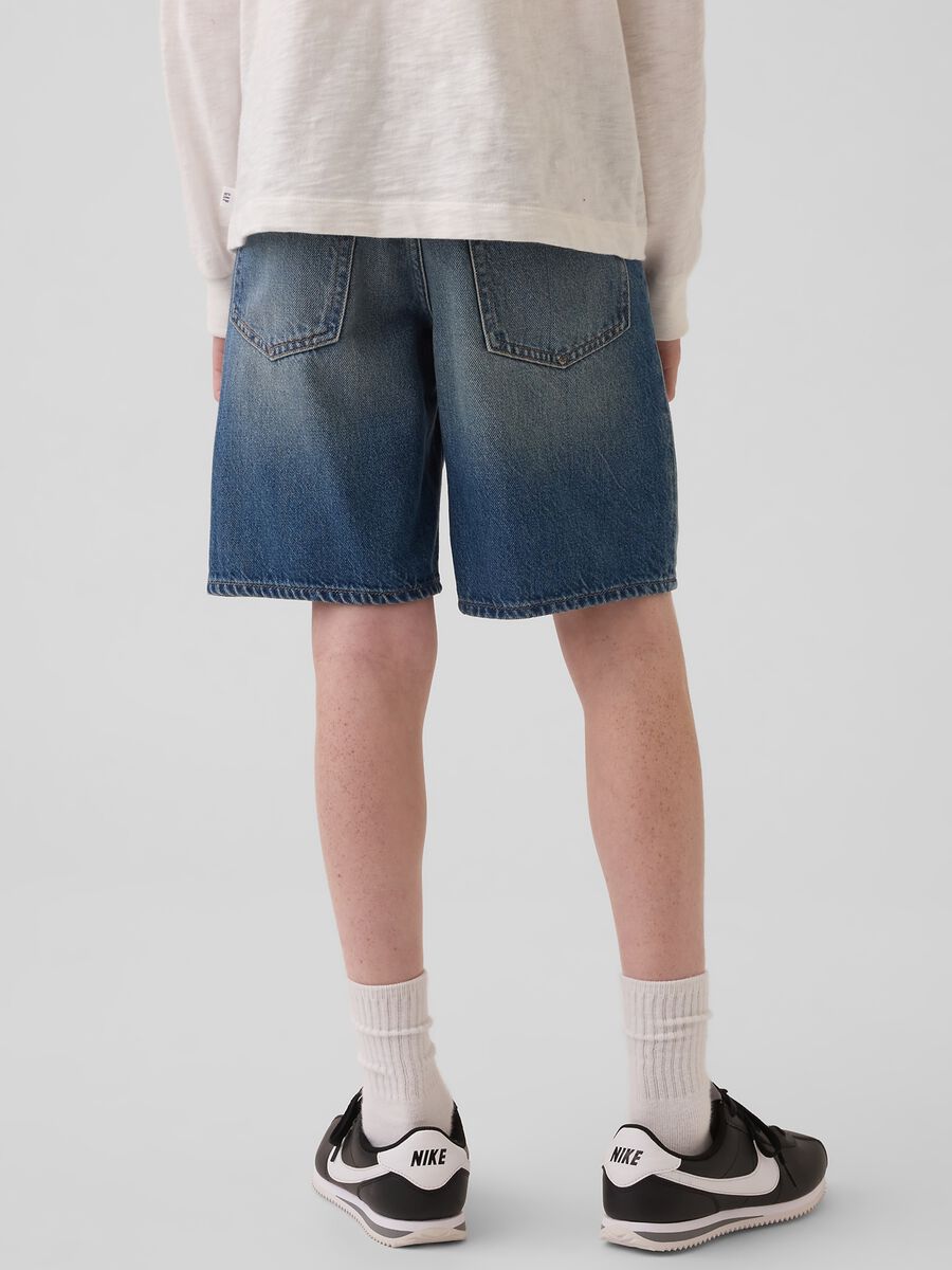 Cotton&ndash;Lyocell Blend Denim Shorts_2