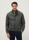 Regular fit green bomber jacket with zip_1