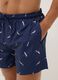 Blue boxer swim shorts with all-over print_3