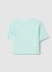 Girl's blue pure cotton boxy fit T-shirt with print_4