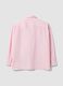 Pink pure cotton poplin shirt with floral print, regular fit_6