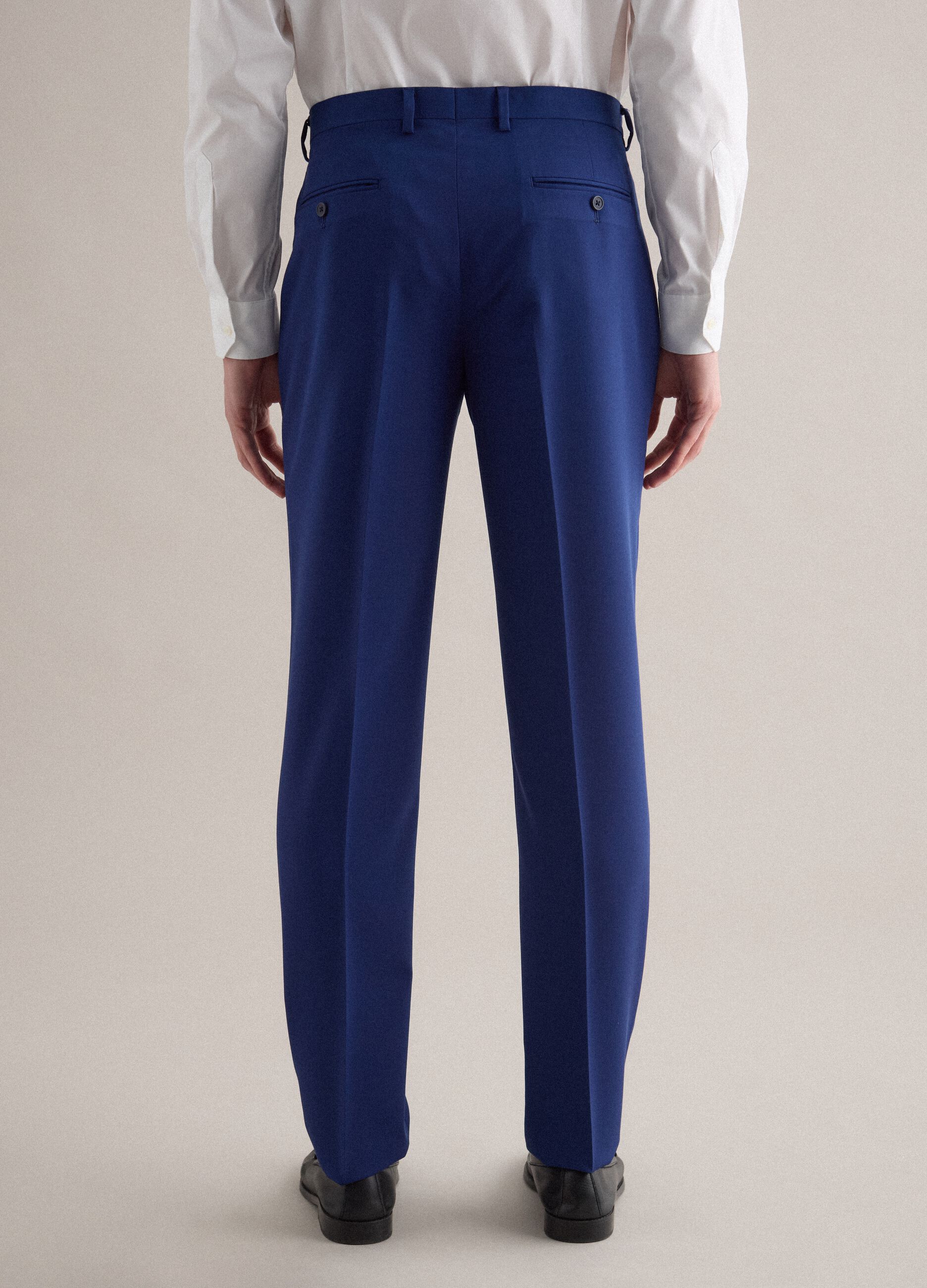Elegant blue slim fit trousers